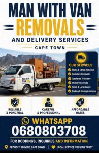 Man With Van Removals and delivery services Cape Town